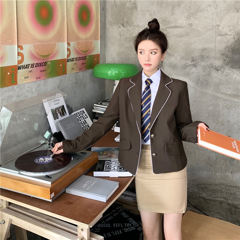 英国スタイルのスーツ2020新しい気質ジャケットジャケットのスタイルカジュアルスモールスーツ女性秋のバージョン ブラックストロベリース75656955754