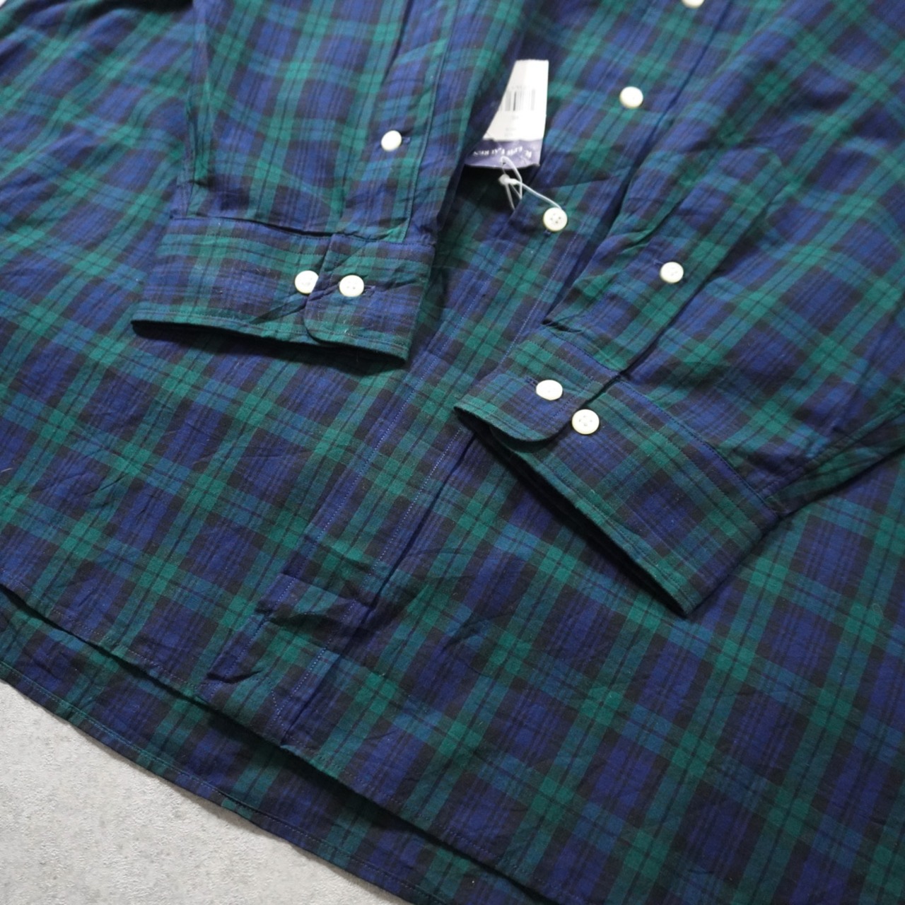 【DEAD STOCK】Ralph Lauren BD shirt YARMOUTH black watch XL相当 古着 - 11