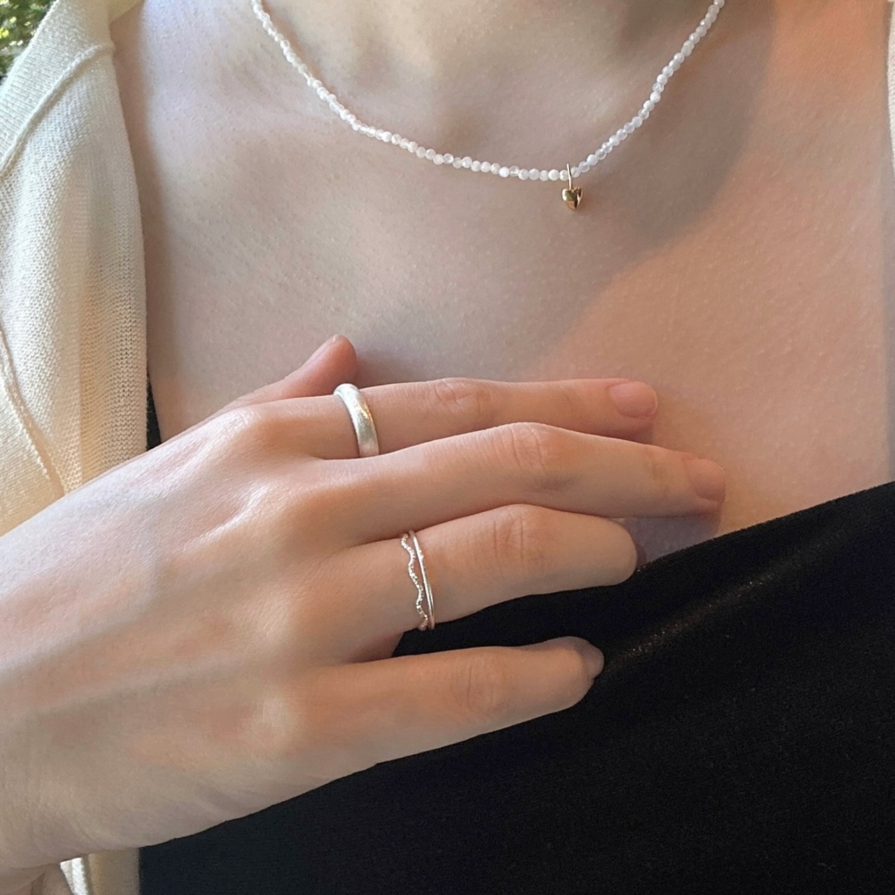 r022【宇垣美里さんご着用】マットなシルバー｜silver925 リング