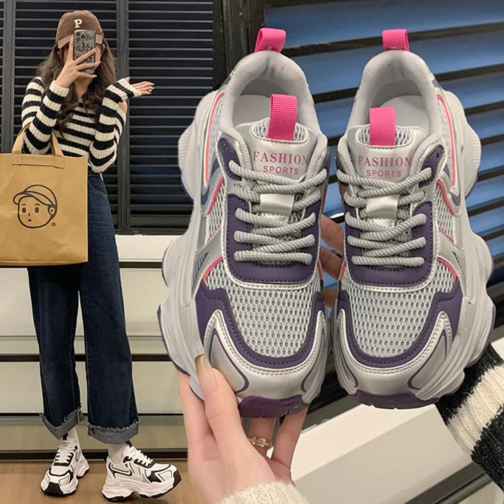 シューズ(女性用) yun 女性用厚底テニスシューズ,女性用テニスシューズ,厚底テニス