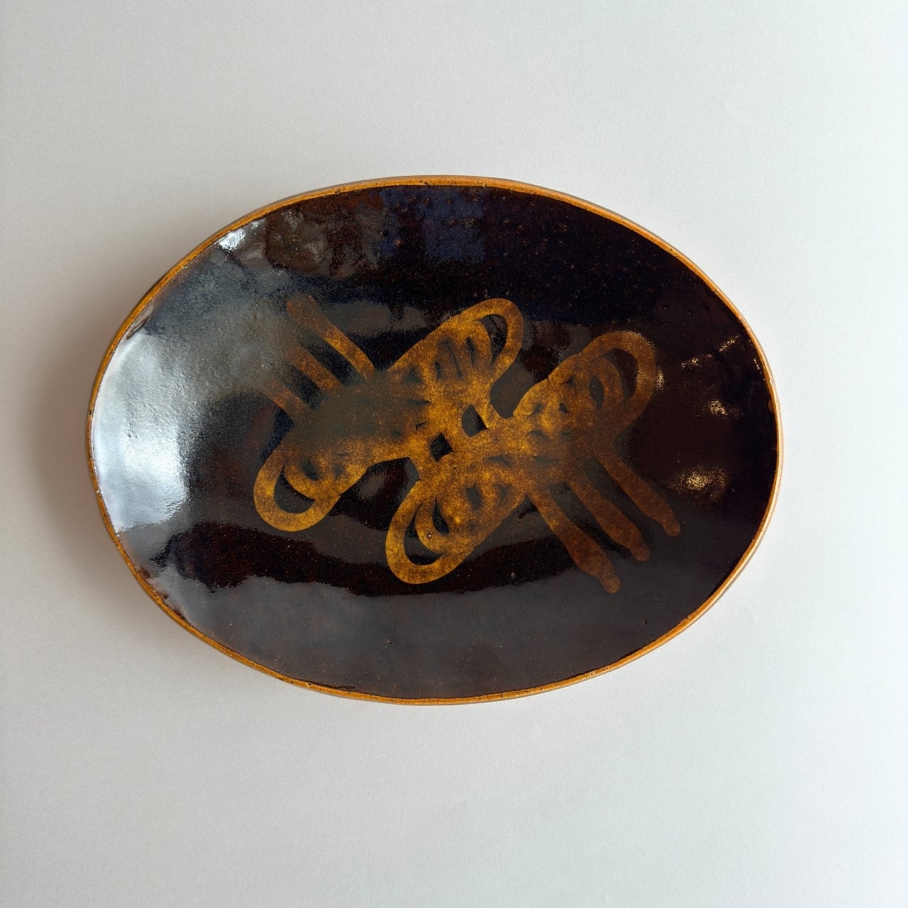 齊藤十郎】スリップウェア 8寸皿 B | kiguu