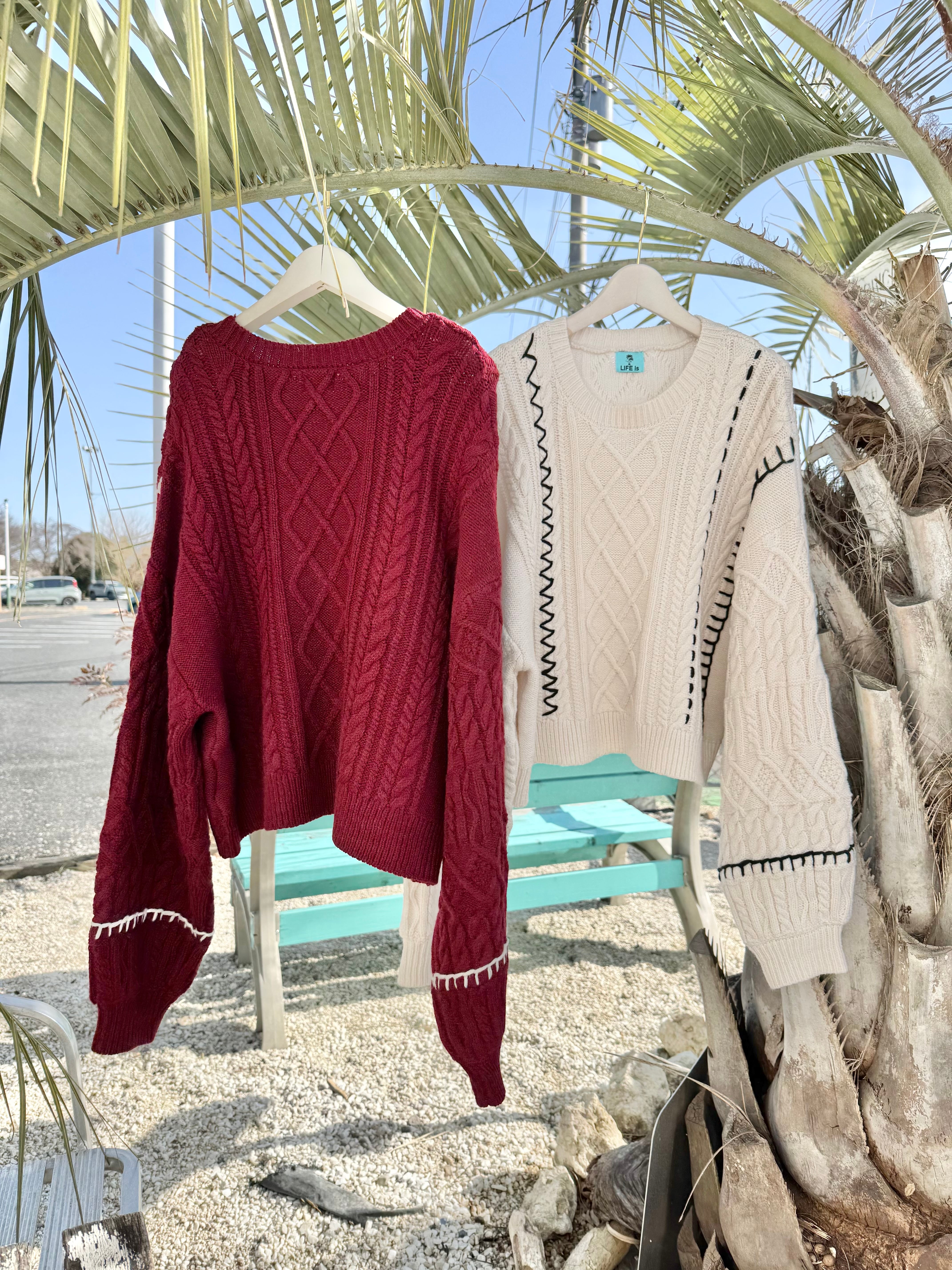 【レディース】ステッチケーブルニット ¥5,990(6,589)