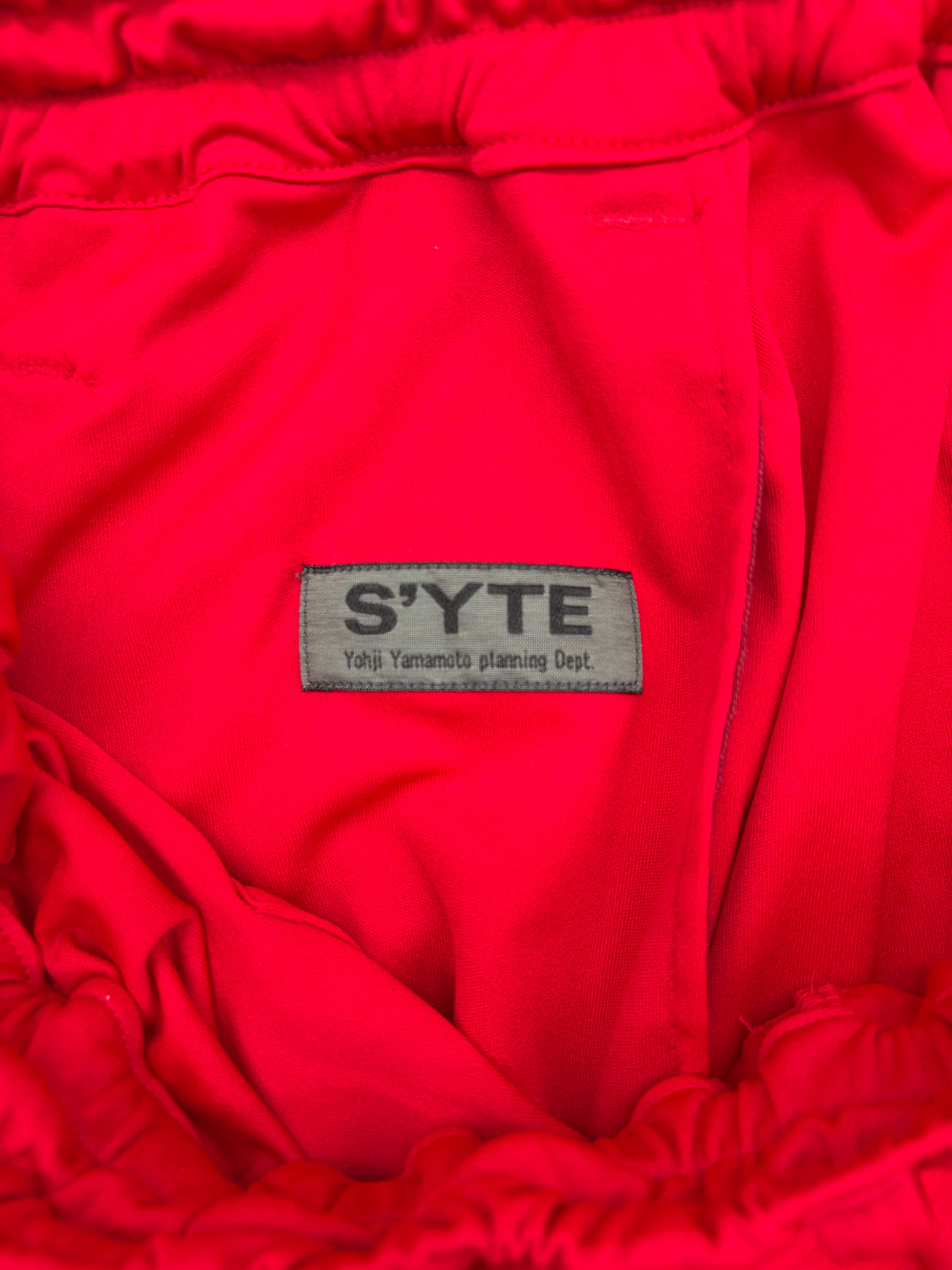 S'YTE サルエル ワイド ショートパンツ レッド サイト ヨウジヤマモト