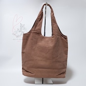 COCOALT 猫デザイン刺繡コーデュロイトートバッグ ブリティッシュ