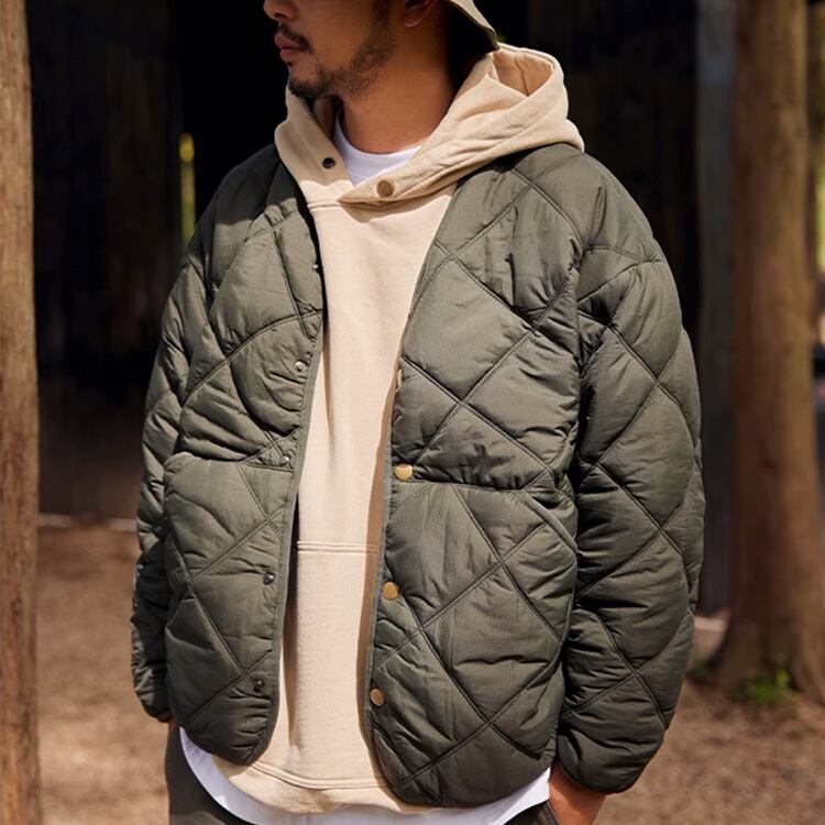 ★QUILTED V-NECK COTTON JACKET　　　A0510