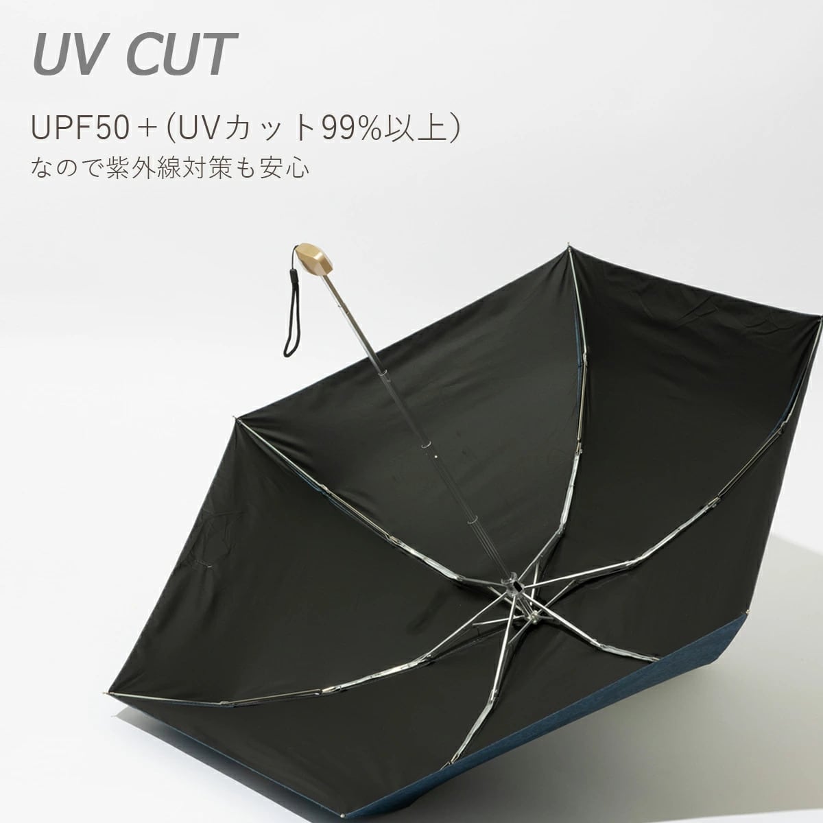 UVカット 晴雨兼用 軽量コンパクト 折りたたみ日傘 ウィリアムモリス柄