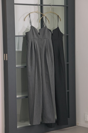 AM610205 herringbone wide salopette【set up可】