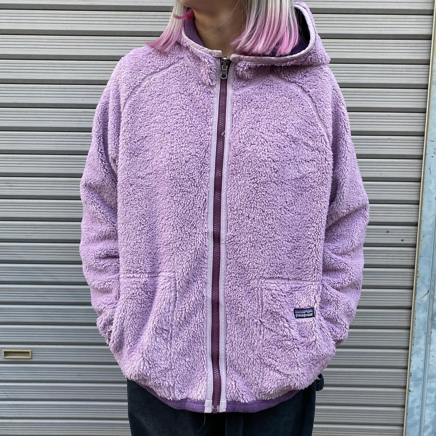 07年製 Patagonia パタゴニア リバーシブル フリースパーカー キッズXL