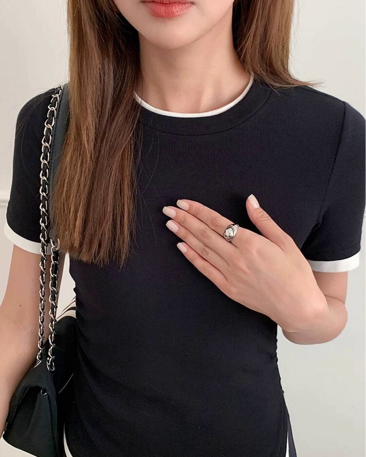 アシンメトリーショートスリーブTシャツ 2color A0249 - 20