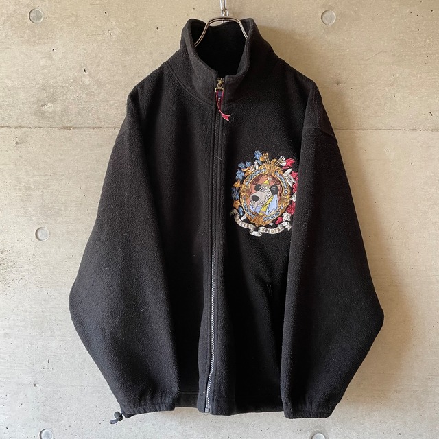 【FICCE】logo embroidery fleece jacket(lsize)0409/tokyo