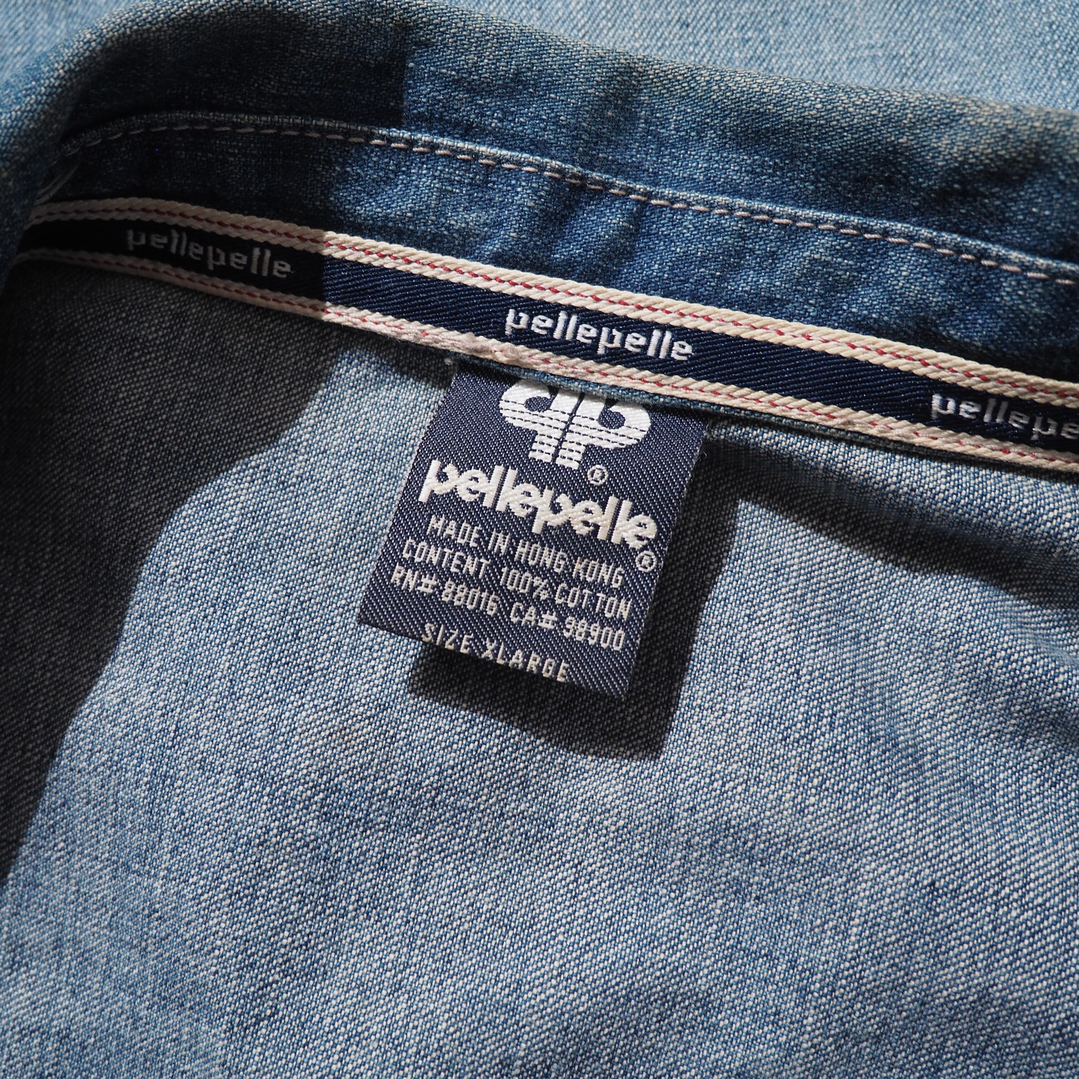 1990s " pellepelle " Special Rebuiling Over silhouette vintage Denim jacket