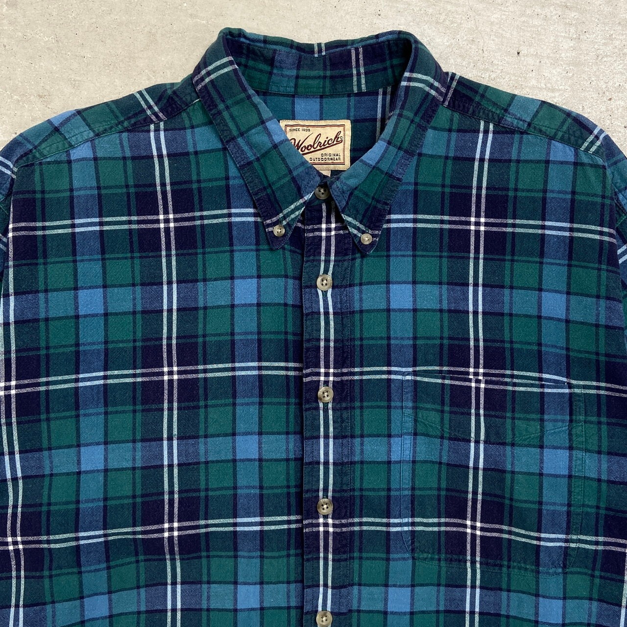 90年代 WOOLRICH ウールリッチ 半袖チェックシャツ メンズXL 古着 90s 