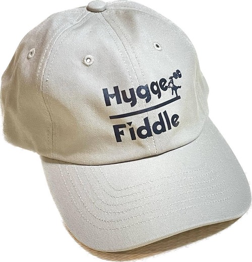【キャップ】Hygge/Fiddle ライトベージュ ブラックデザイン