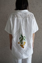 lace open collar shirt backcherry