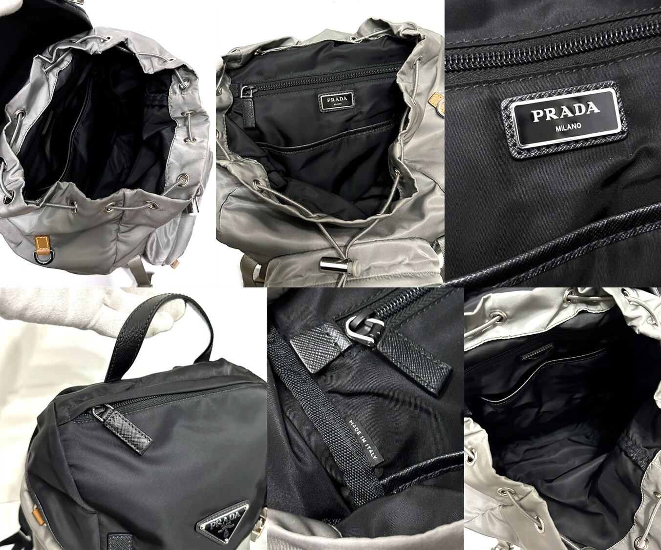 PRADA プラダ Re-Nylon サフィアーノレザー バックパック 2VZ135