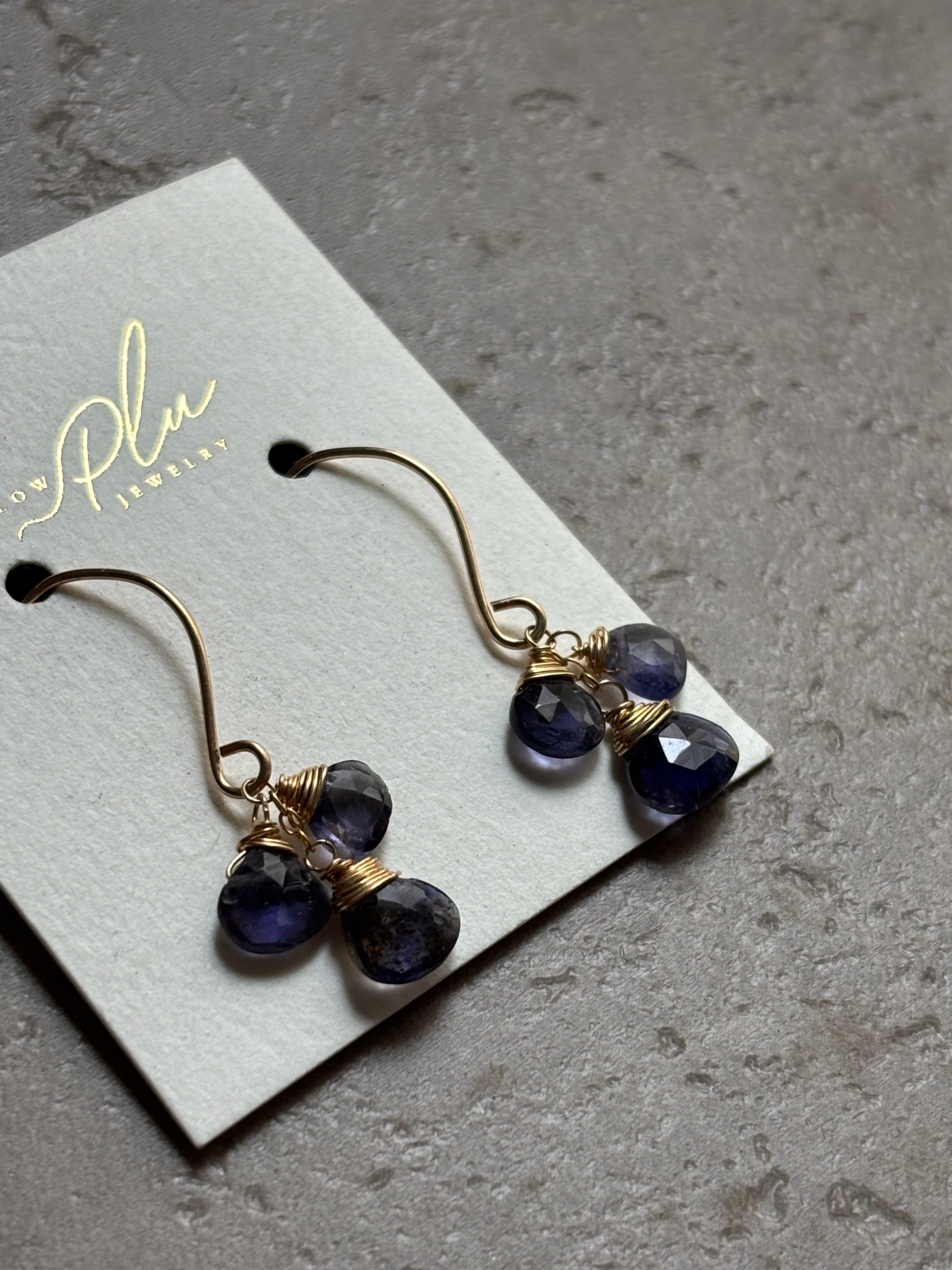 14kgf》アイオライトのピアス | mellow PLU