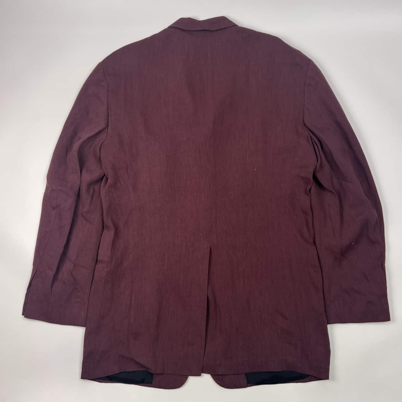 リネン シルク混 イタリア製 DONNA KARAN ダナキャラン 背抜き 3B テーラードジャケット 40/パープル系 メンズ