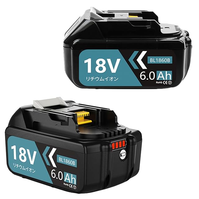 マキタ 電動工具 18V 高容量6.0Ah スライド式バッテリー リチウムイオン マキタ リチウムイオンバッテリー18V 6.0Ah BL1860B | 電動工具