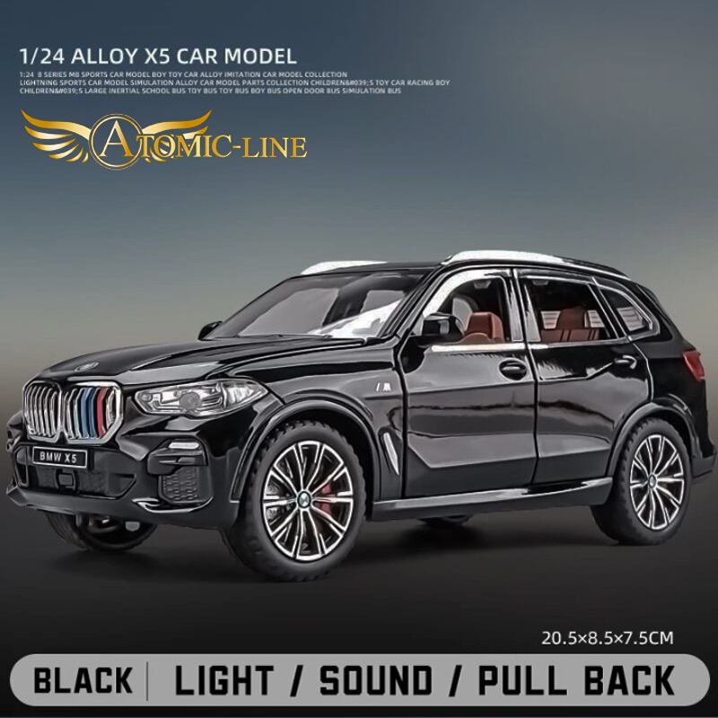 BMW X5 xDrive ミニカー1/24 全4色 ライト点灯 エンジンサウンド 合金