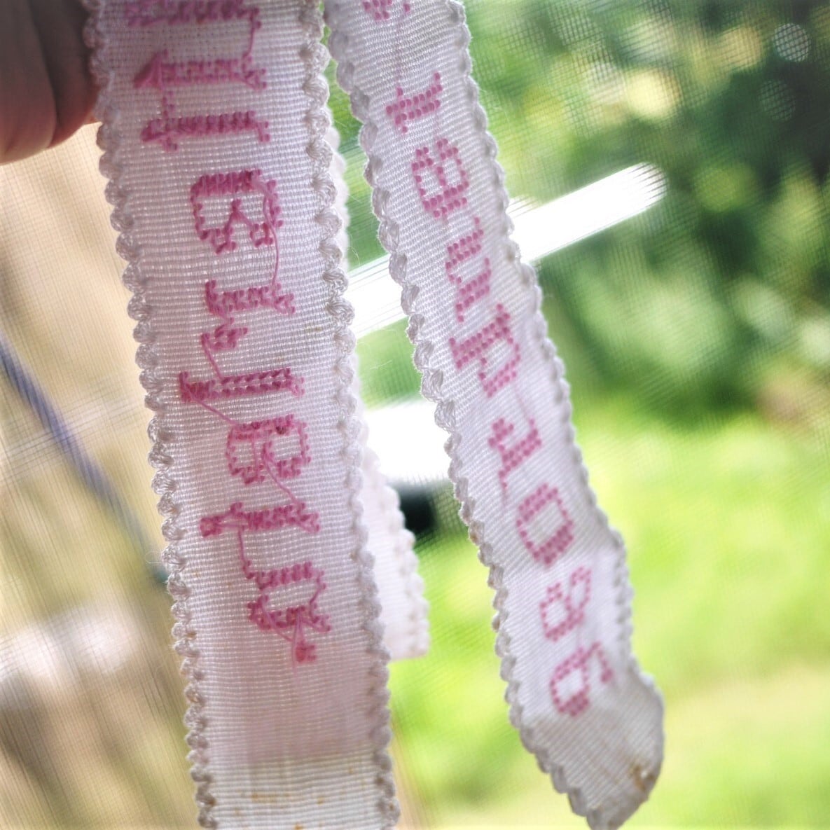 アイーダリボン クロスステッチ刺繍 ドイツ ヴィンテージ