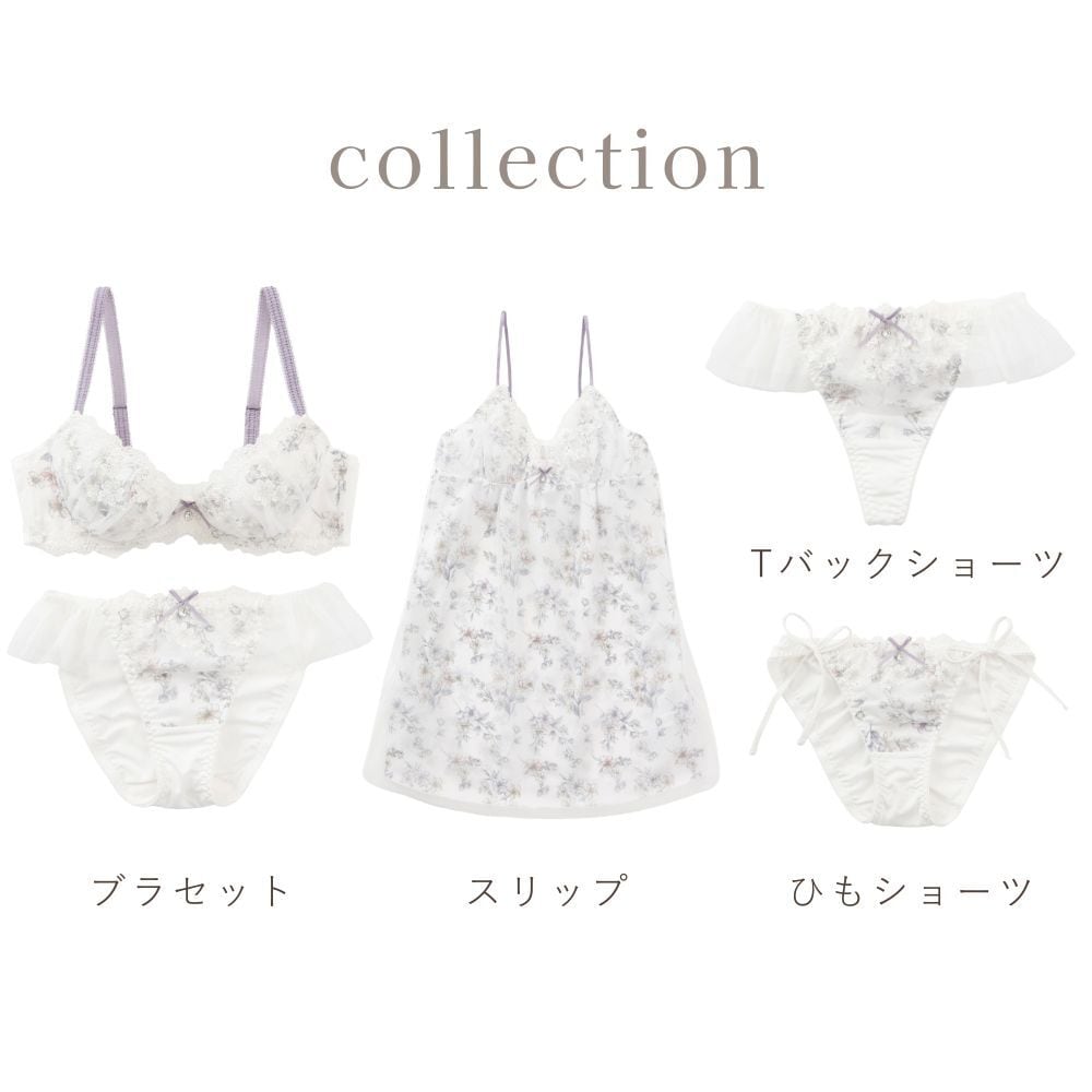 ショーツサイズが選べる【E・F】セレナーデ ブラ＆ショーツセット