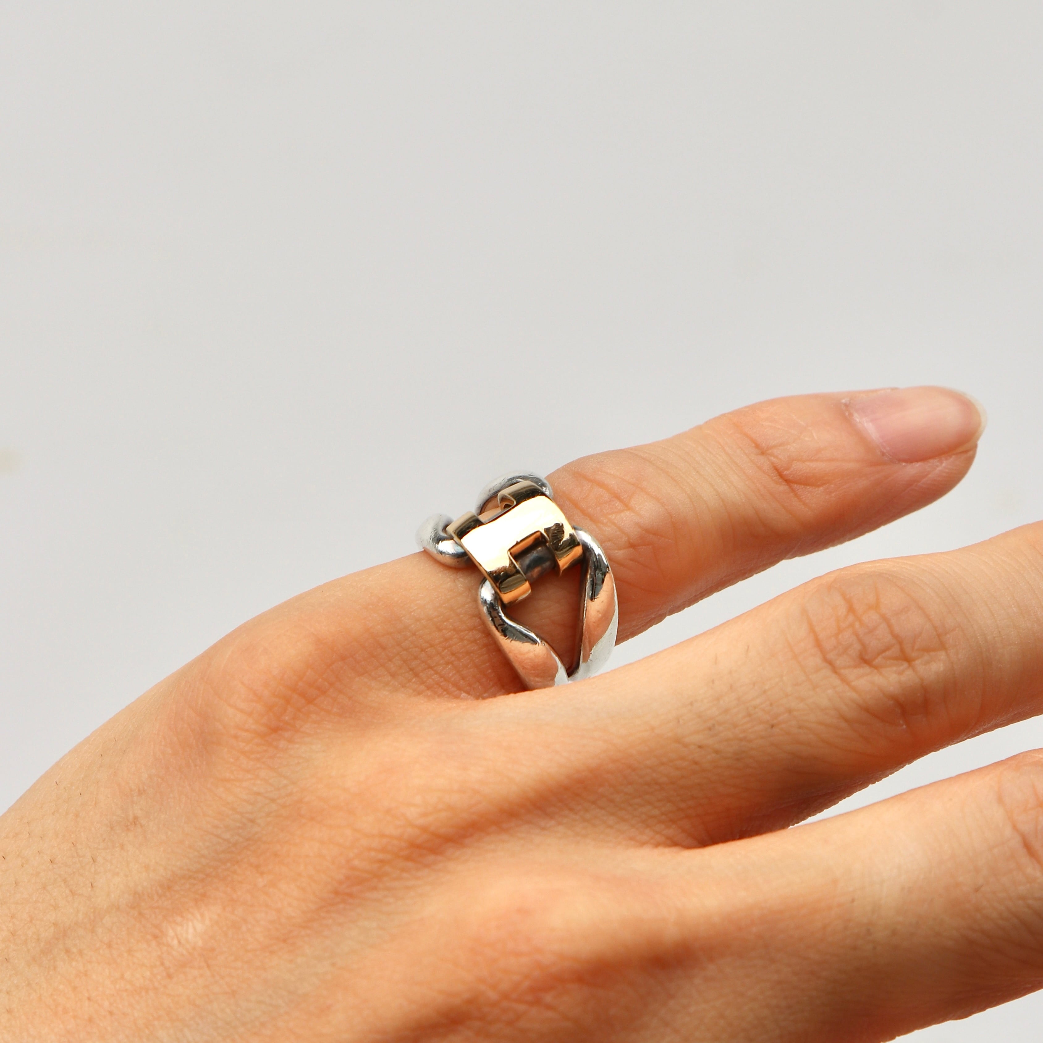 HERMES エルメス ヒストリー リング 約6.5号 シルバー925 K18 | 2122 