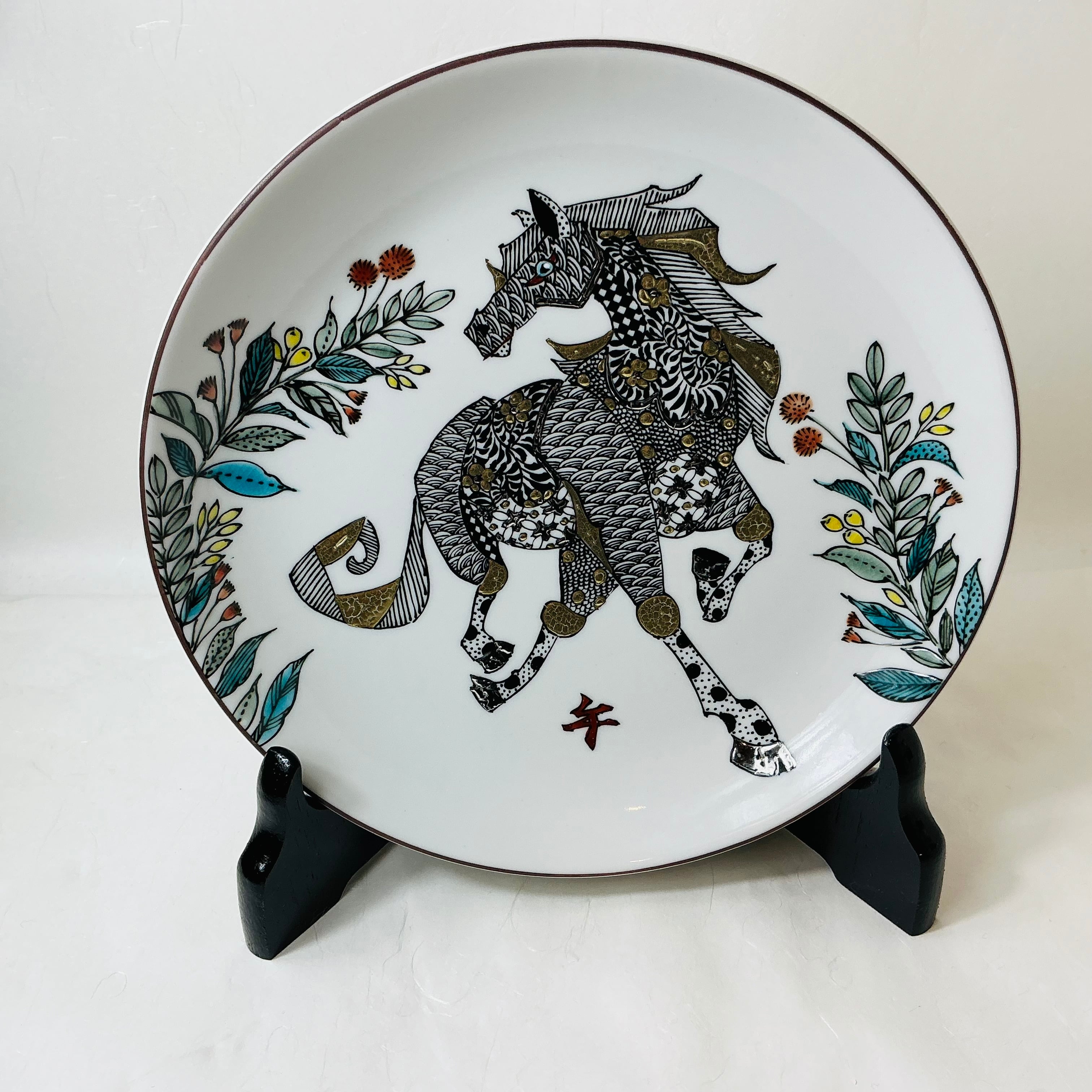 北村和義/九谷焼干支皿/午 | 能加万菜 THE ONLINE