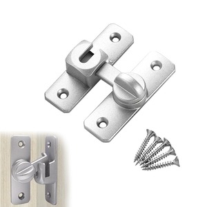 【新着特価】UrbanPulse ドアロック 90度/180度 補助錠 室内ドア 鍵 ロック部屋鍵後付けドアロック 後付け 亜鉛合金 防錆 耐久性 部屋 玄関 室内 ドア留め金ロック 内鍵 耐震ラッ 防犯リビング 寝室 家庭用 業務用 いたずら防止 対策取り付け簡単 (シルバー)
