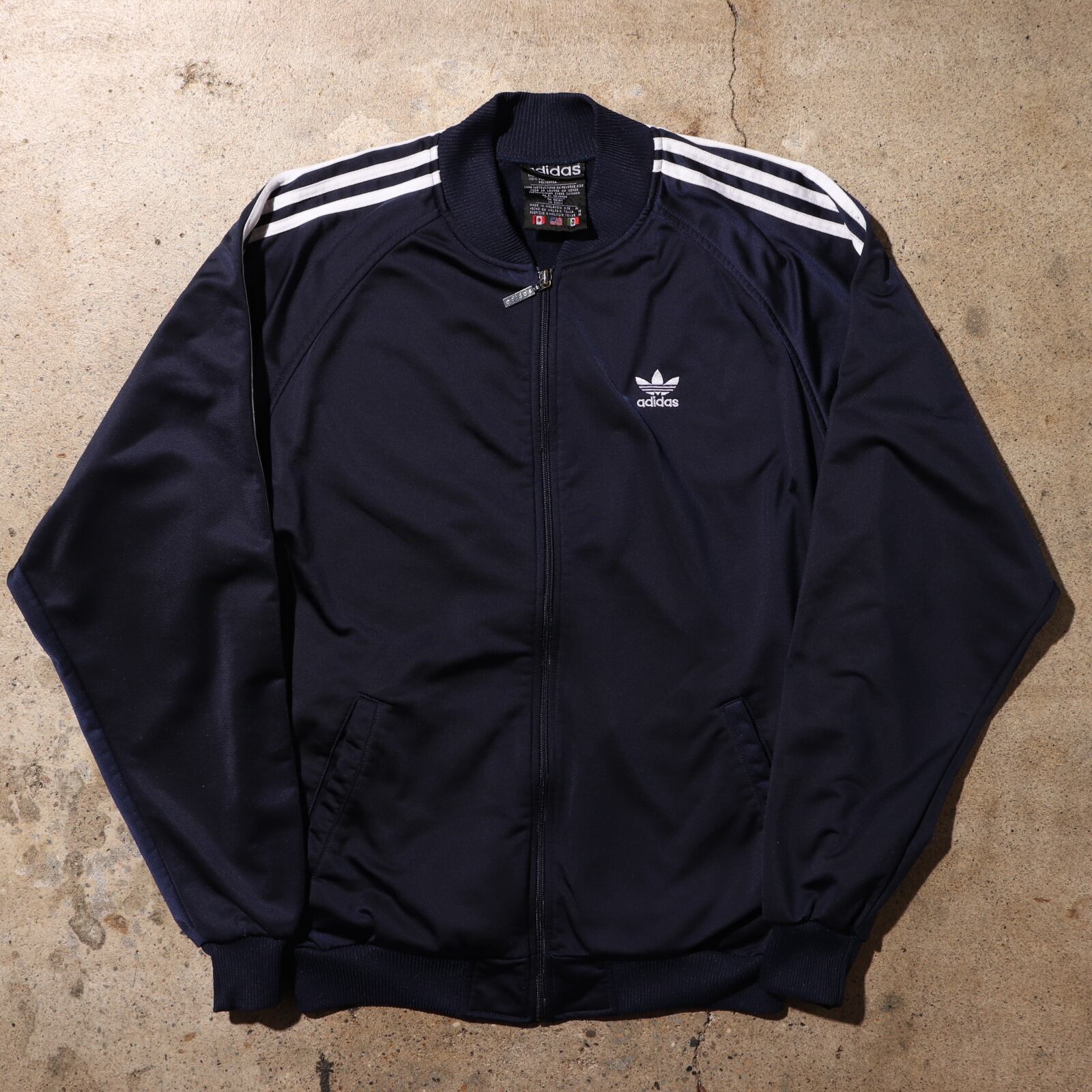 美品 M 90s adidas トラックジャケット アディダス ネイビー 紺色  