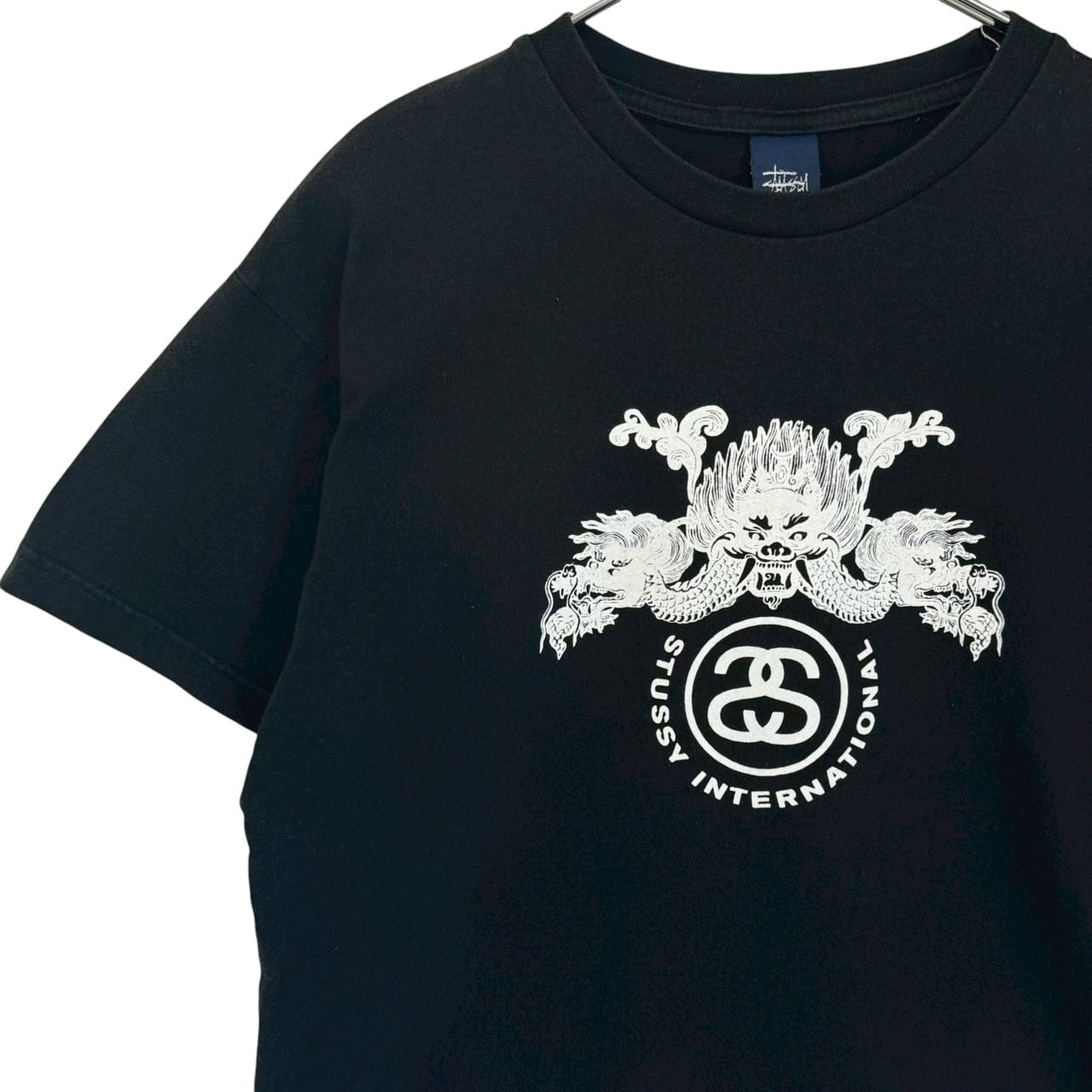 stussy ステューシー Tシャツ M センターロゴ ドラゴン シャネルロゴ
