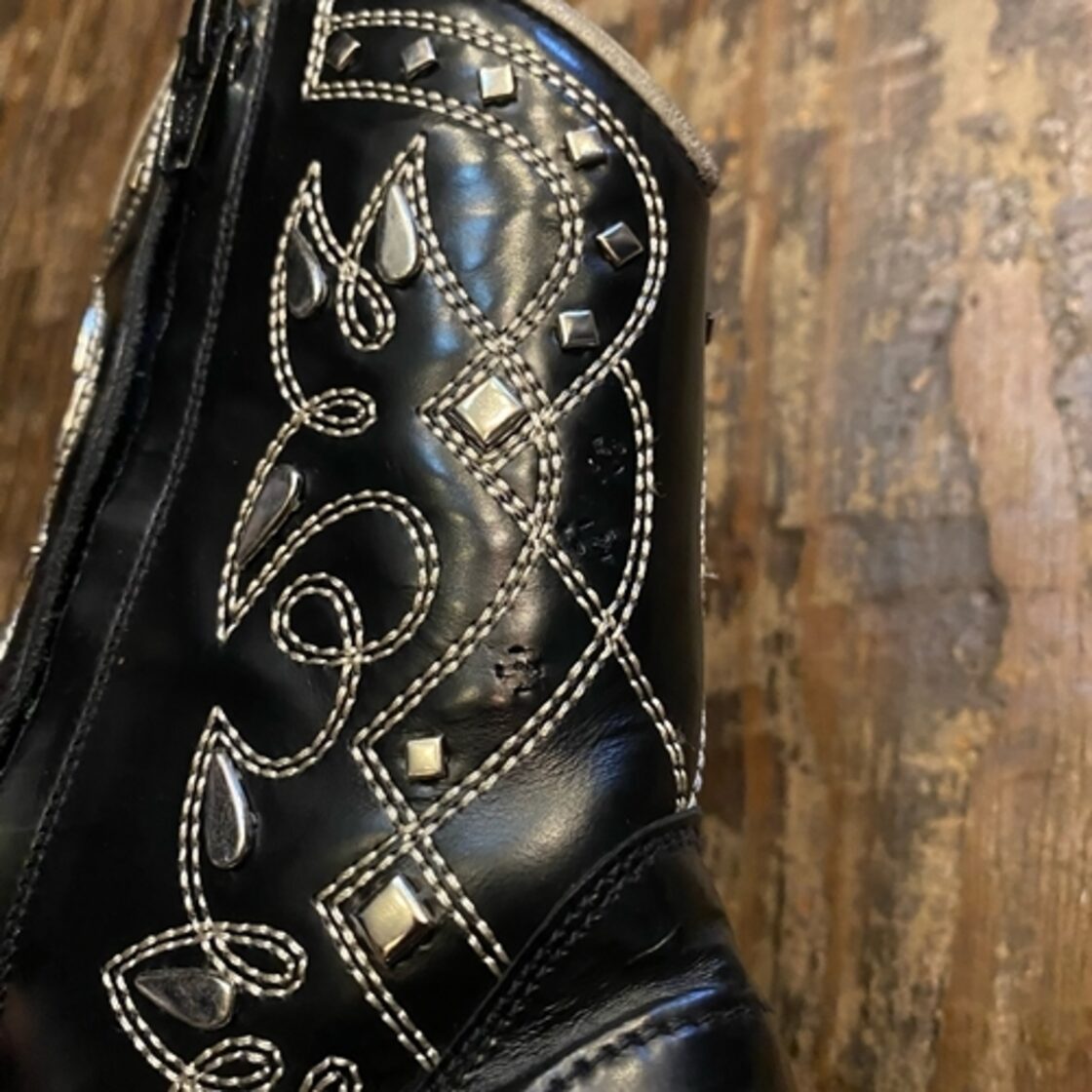 SAINT LAURENT サンローラン サンティアゴウエスタンヒールブーツ 