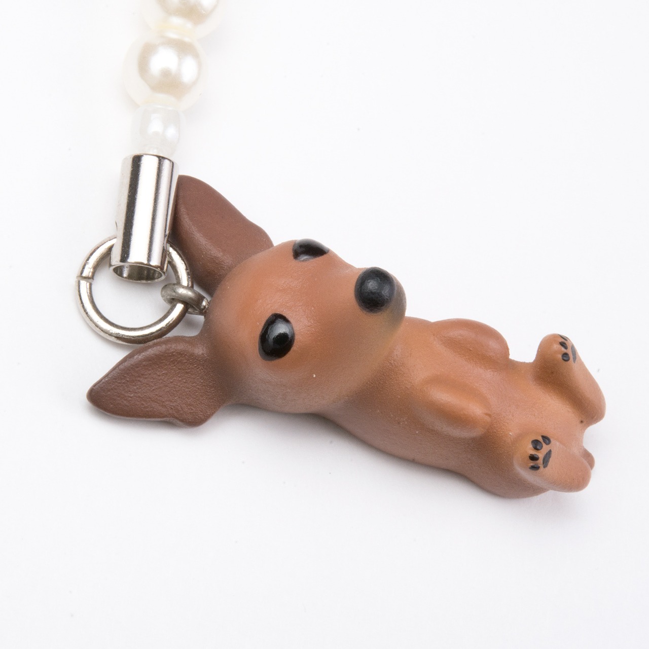 Dog 92 Miniature Pinscher ミニチュアピンシャー チョコレー ト ビーズ ストラップ DN-2301