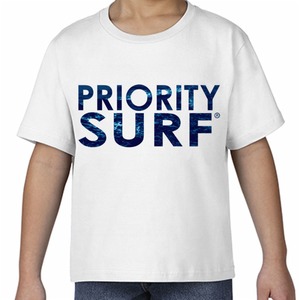 【キッズ 5.3oz】 PRIORITY SURF® Tシャツ  ホワイト