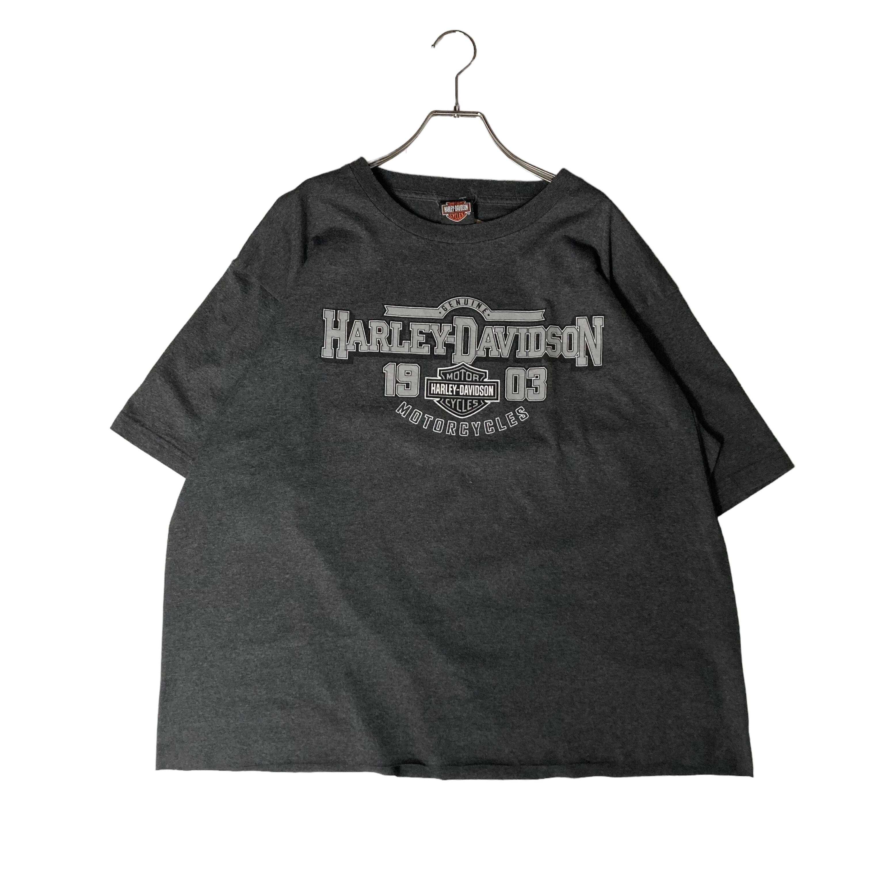 ショート丈リメイク】HARLEY DAVIDSON 半袖Tシャツ L プリント | 古着 