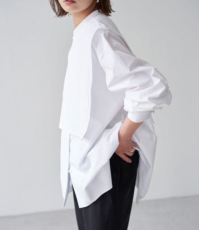 Handkerchief Hem Shirt - カラー付き