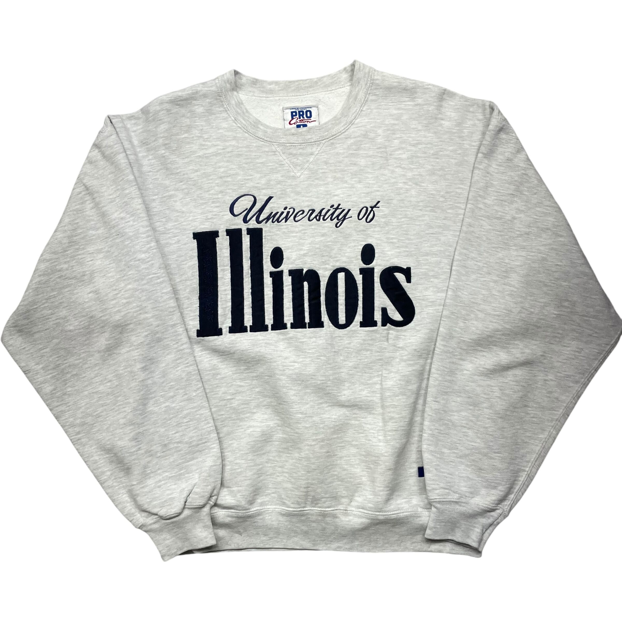 《L》russell athletic ラッセルアスレチック University of Illinois イリノイ大学 刺繍 スウェット USA製 90年代 vintage no.5002