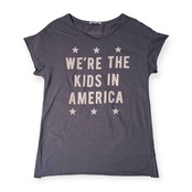 USA製 JUNK FOOD ジャンクフード フレンチスリーブ Tシャツ カットソー S/グレー レディース