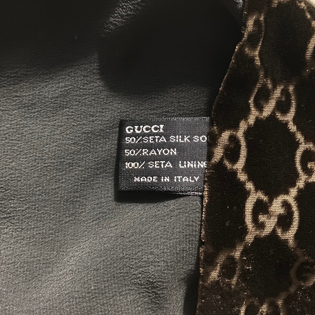 GUCCI velvet scarf “GG”
