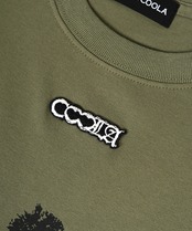 COOLAブルドッグプリントベーシックTシャツ (KHAKI)　CQ-49004