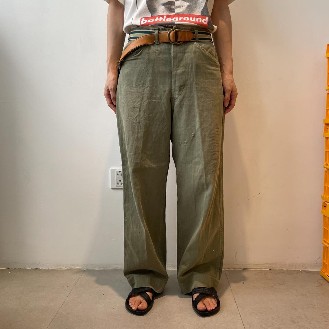 300】アメリカ軍 US MARINE CORPS HBTパンツ USMC マリンコープス USMC