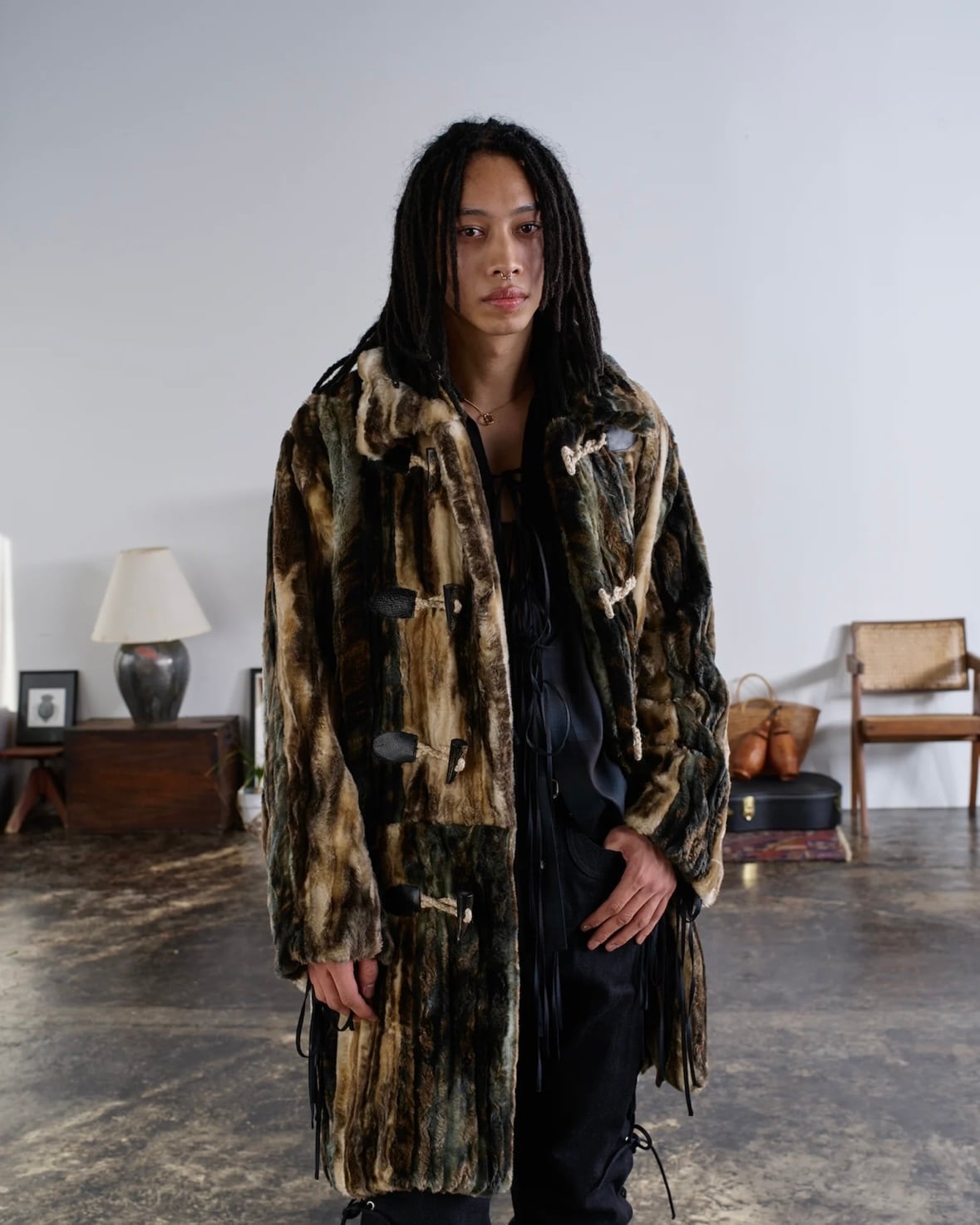 SUGARHILL | FUR COAT | BLACK & GREEN | HOWDAY