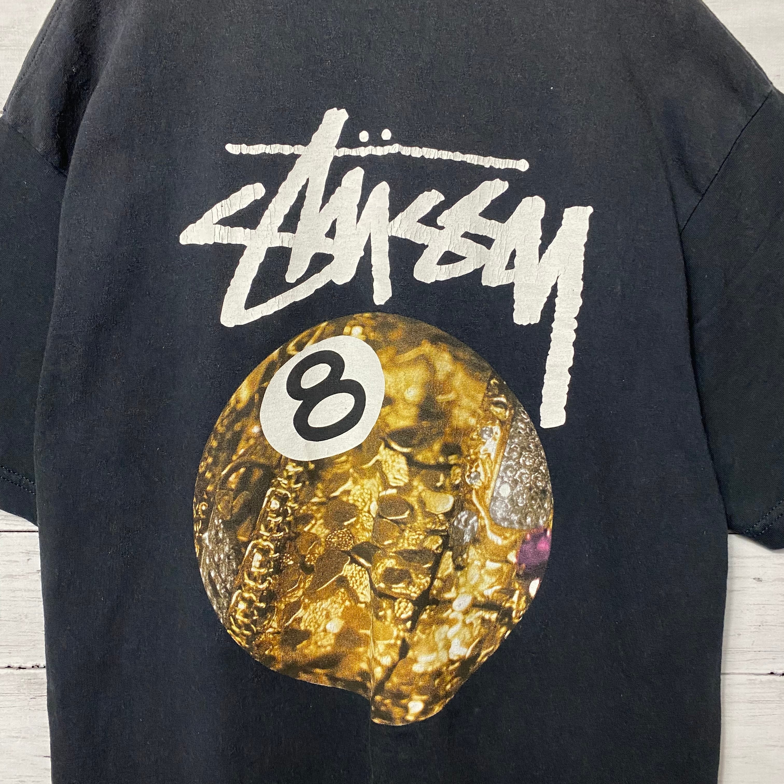 stussy ステューシー ワールドツアー 両面プリント エイトボール Tシャツ