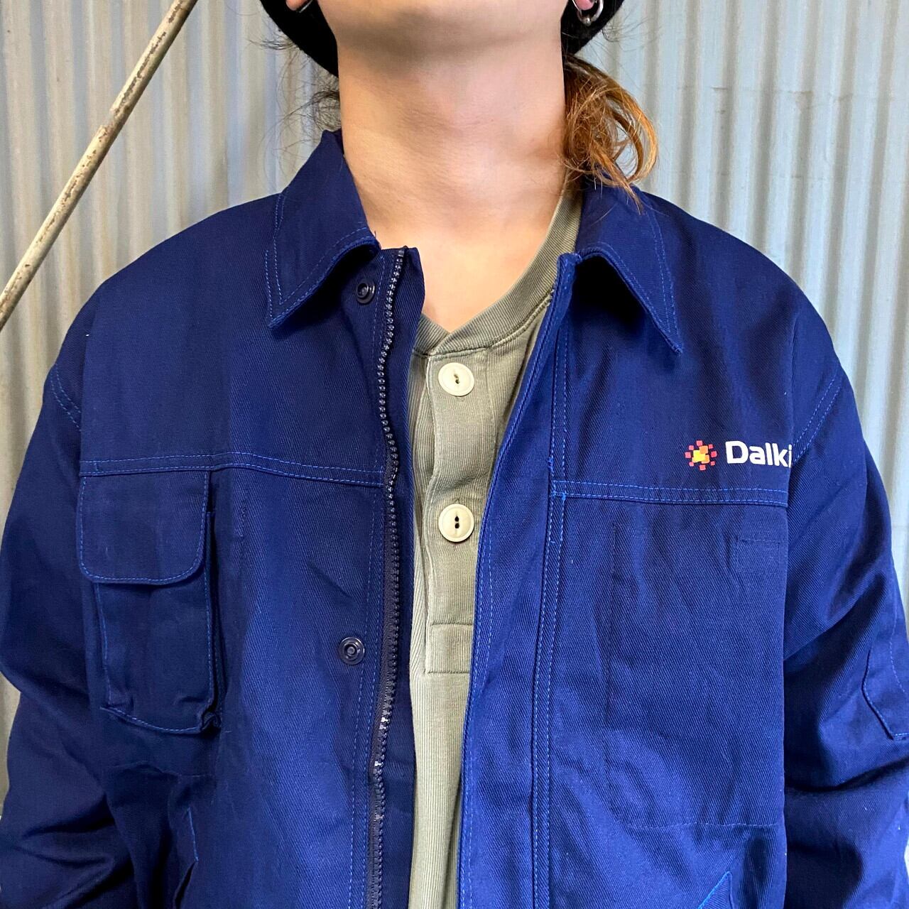 80s〜90s フレンチワークジャケット 企業ロゴ ペイント ユーロヴィンテージ 80s〜90s フレンチワークジャケット 企業ロゴ ペイント ユーロヴィンテージ