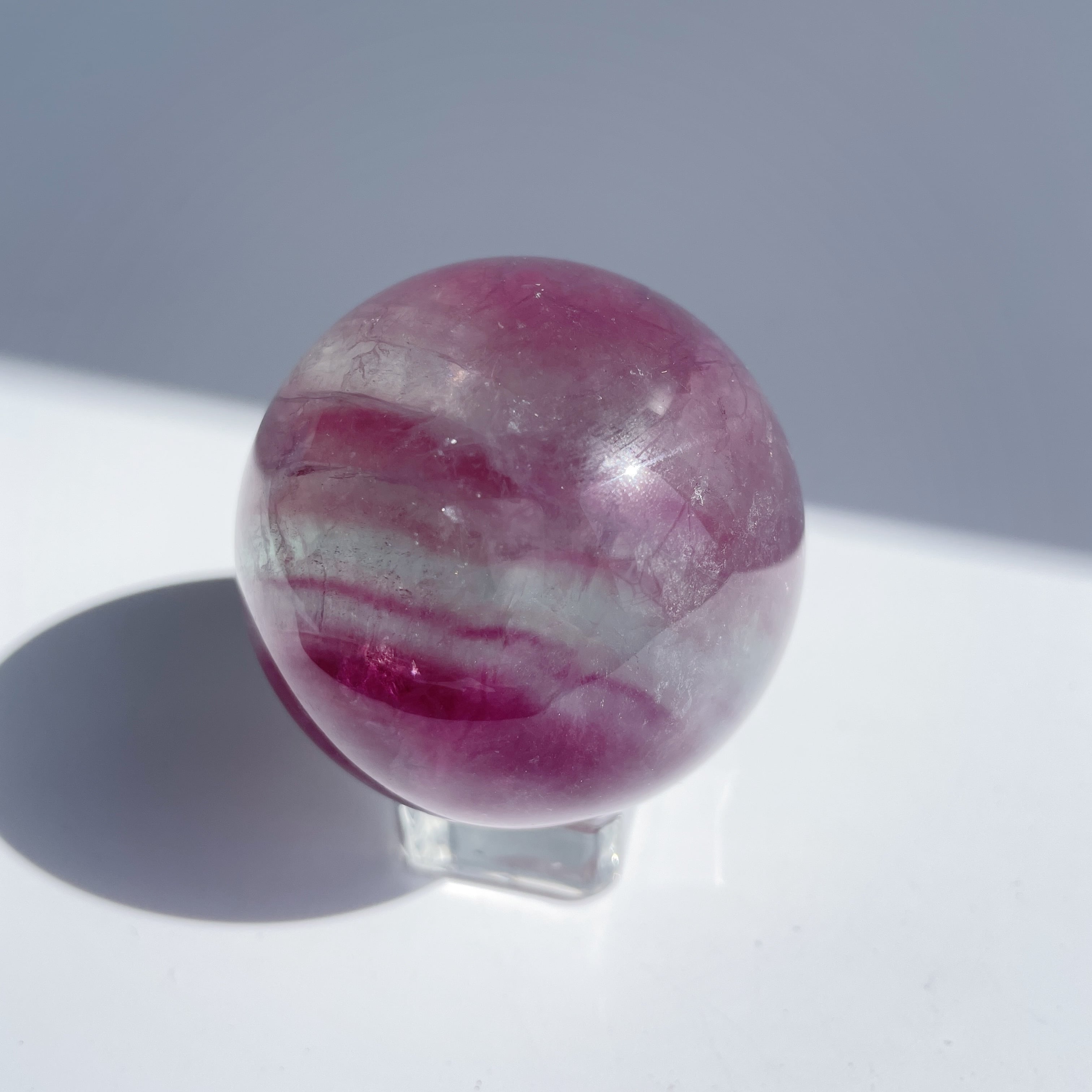 ピンクフローライト スフィア（丸玉）14◇Purple Fluorite Sphere
