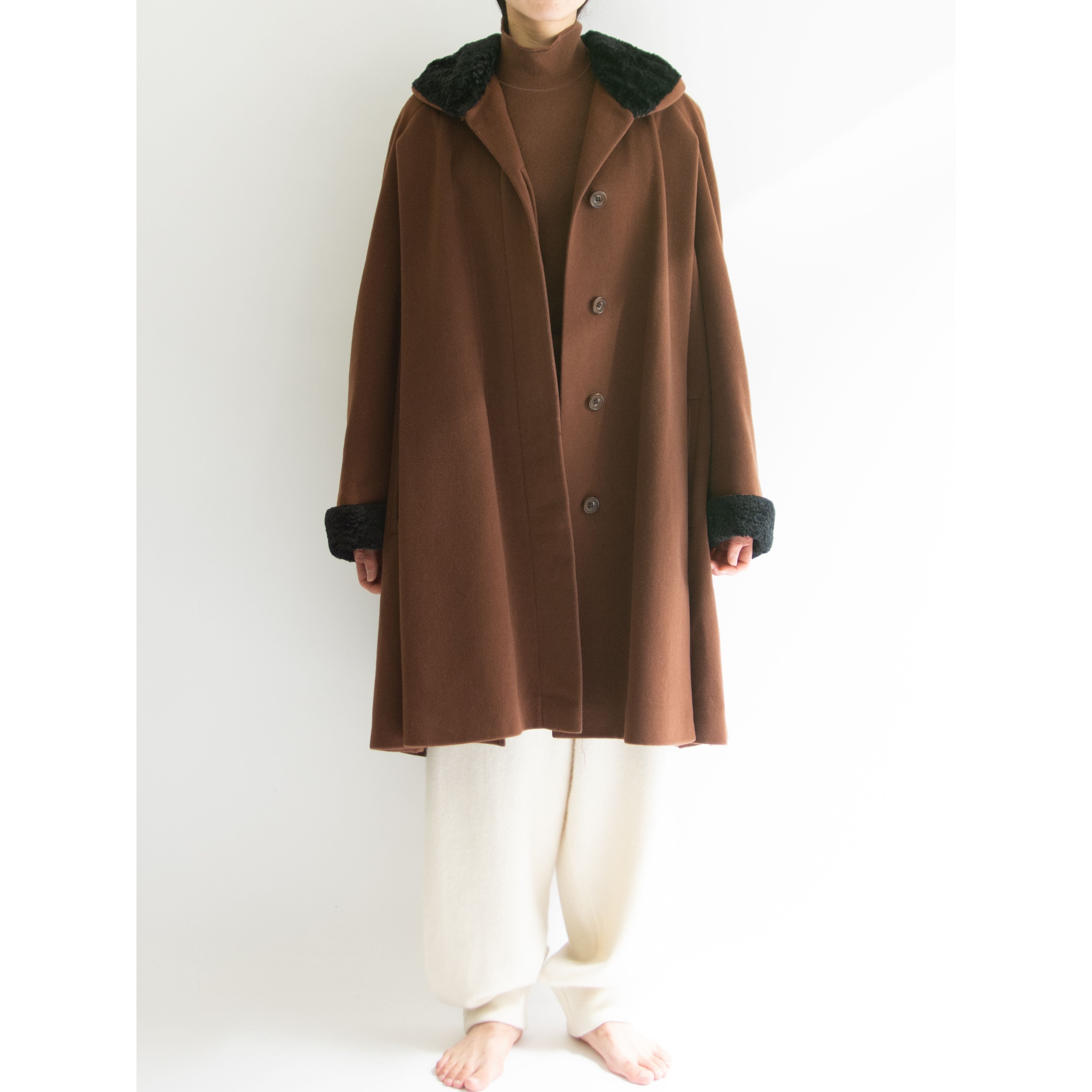 Aquascutum】Made in Canada 80's Wool-Cashmere-Nylon Coat（アクア