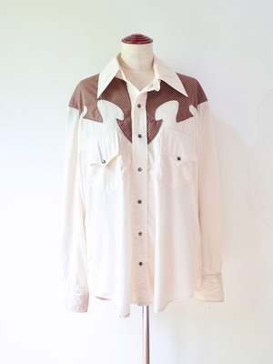 Dot pattern western shirt