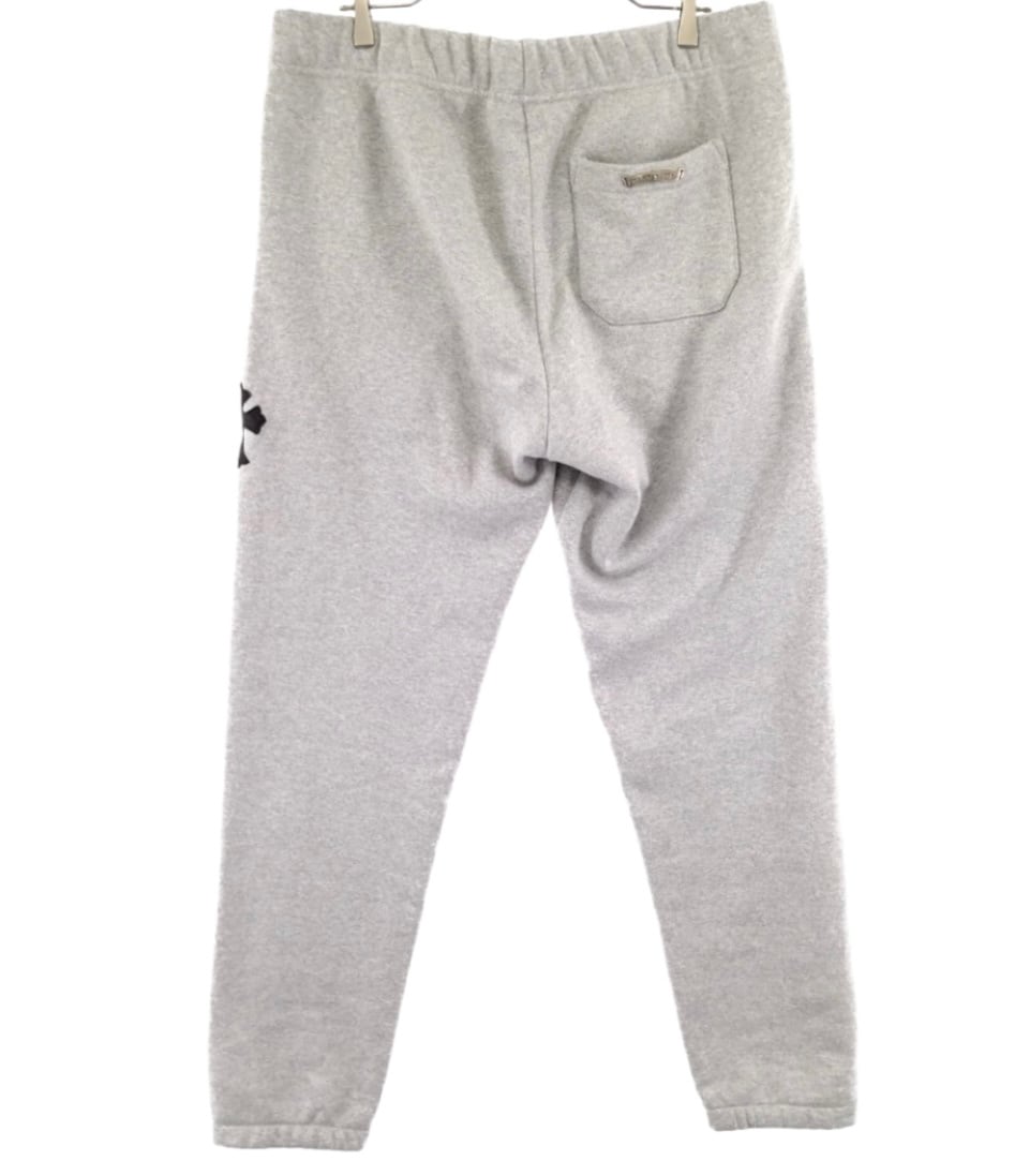 CHROME HEARTS クロムハーツ GRP Y NOT Sweat Pants ワイノット クロスレザーパッチ スウェット パンツ グレー |  chromehearts