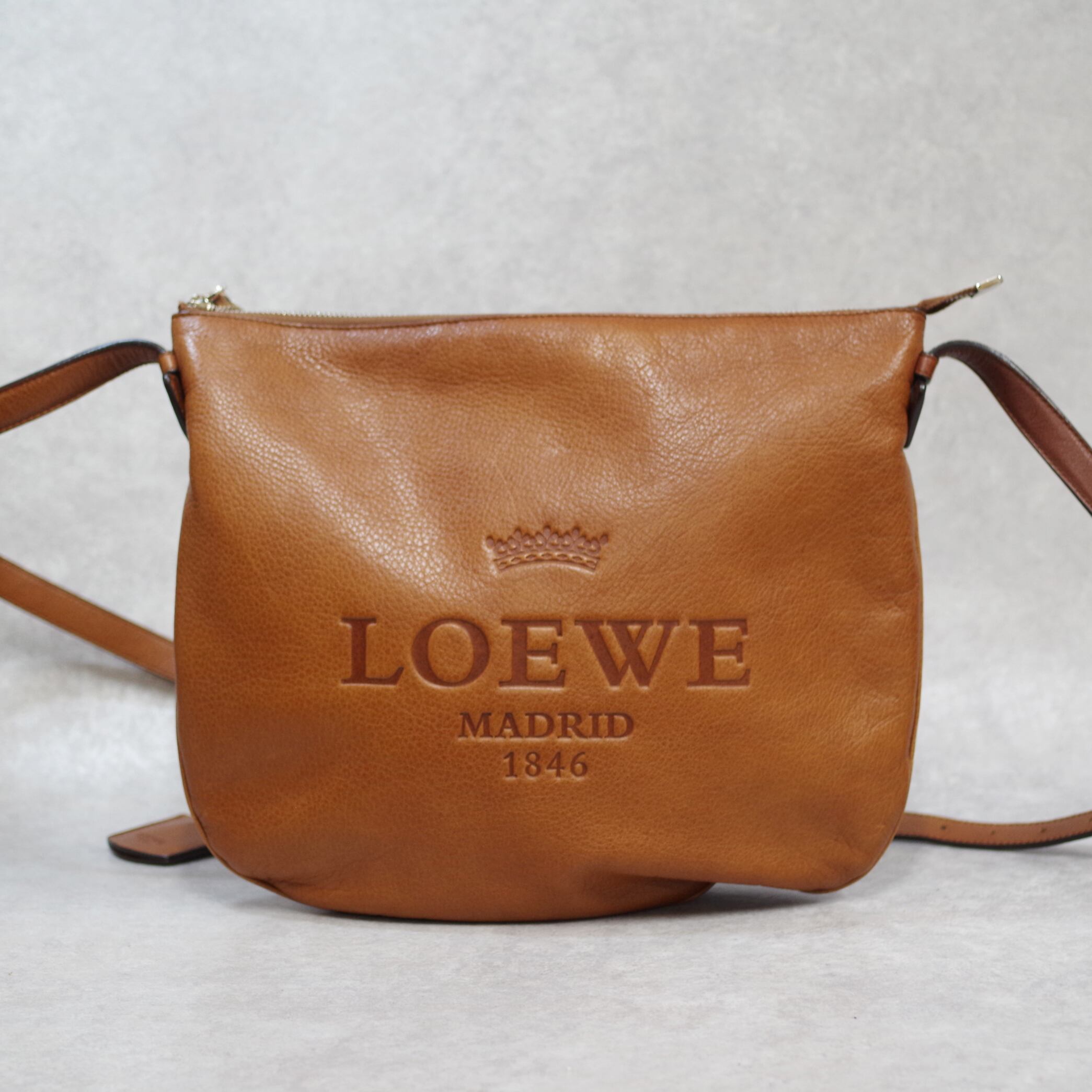 LOEWE ロエベ ヘリテージ ショルダーバッグ レザー ブラウン | rean