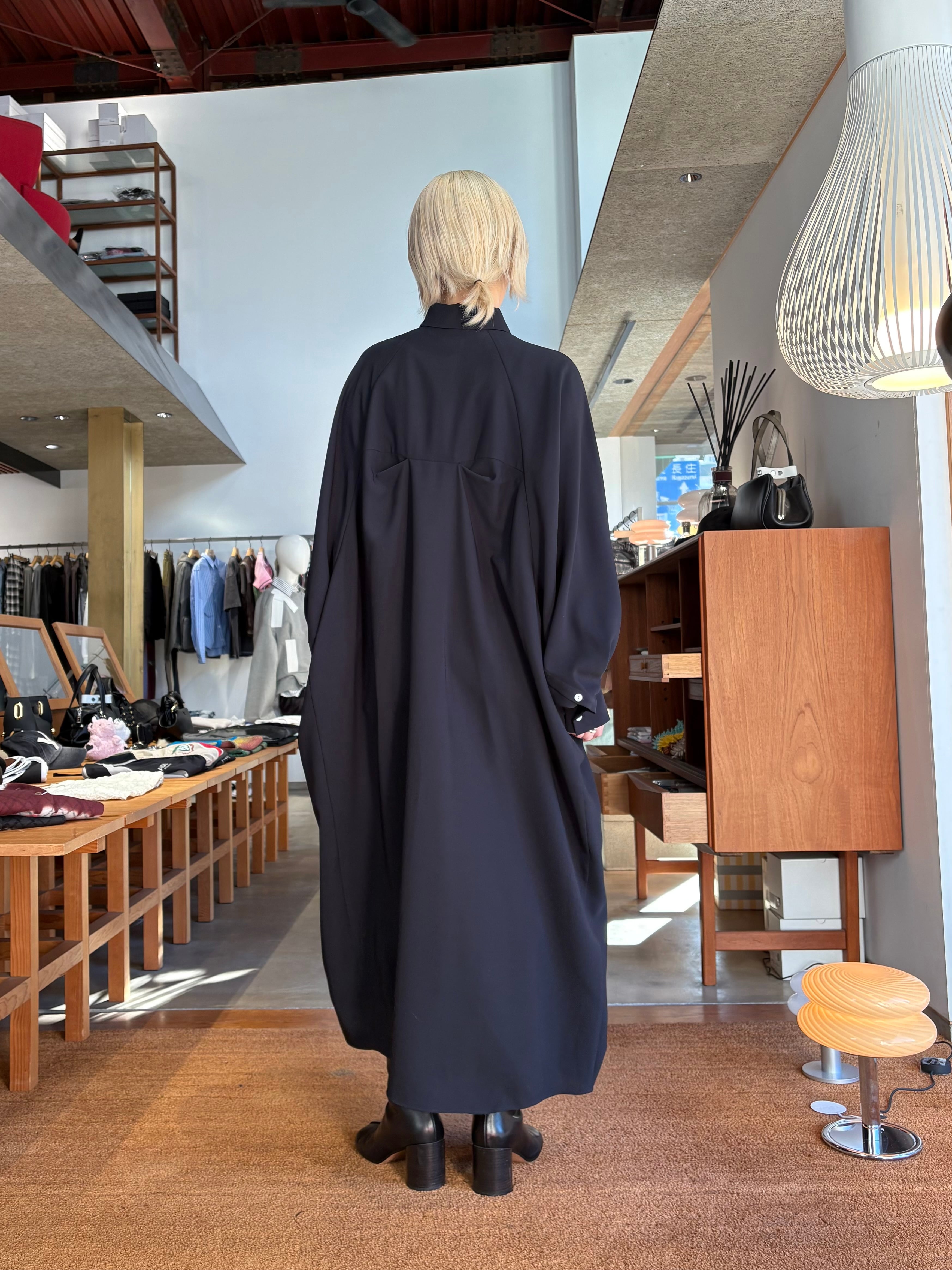 26SS】ENFOLD エンフォルド / CIRCLE TUCK DRESS / シャツワンピース