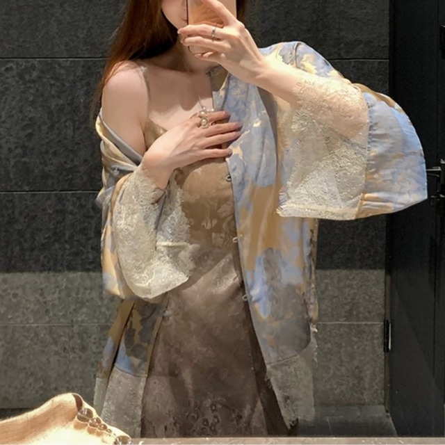 Lace jacquard tops　2609072
